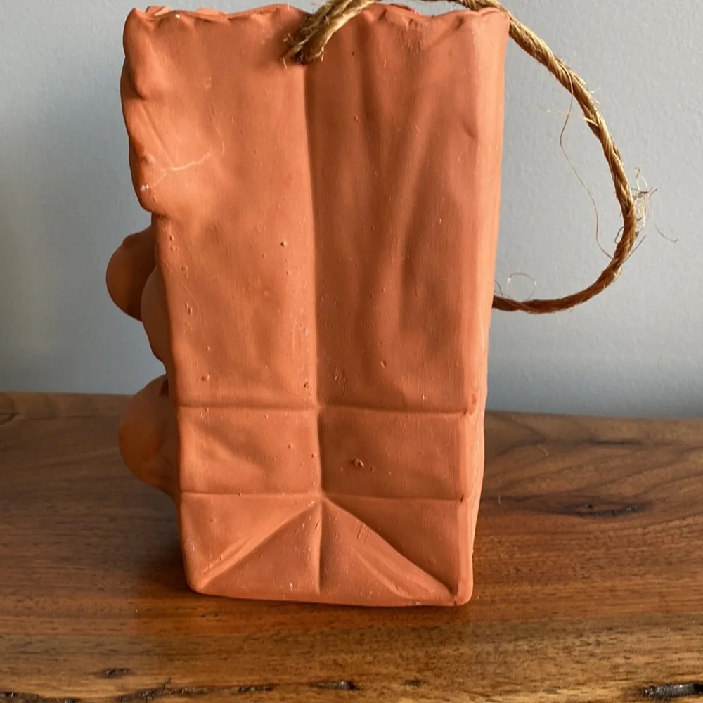 Halloween Terra-cotta witch luminary or wine chiller